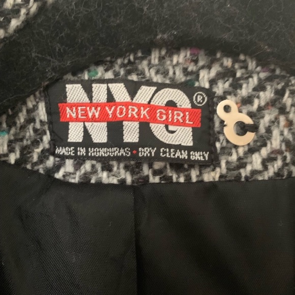 VTG | NY Girl | Tweed | Wool | Coat | Grey - Picture 4 of 6